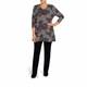 BEIGE EQUESTRIAN PRINT A-LINE TUNIC