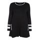 BEIGE LABEL BLACK TUNIC WITH WHITE CUFF