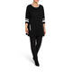BEIGE LABEL BLACK TUNIC WITH WHITE CUFF