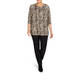 BEIGE LABEL STRETCH JERSEY ANIMAL PRINT TOP