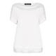 BEIGE TOP WITH LACE INSERT CREAM