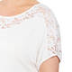 BEIGE TOP WITH LACE INSERT CREAM