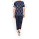 BEIGE LABEL CROSS-OVER POLKA DOT TOP NAVY