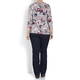 BEIGE Label ROUND NecK FLORAL PRinT TOP