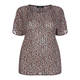 BEIGE DOTTY PRINT CHIFFON TOP