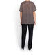 BEIGE DOTTY PRINT CHIFFON TOP