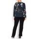 BEIGE LABEL TOP TEAL FLORAL