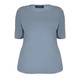 BEIGE denim blue scoop neck t-shirt TOP