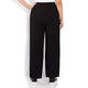 BEIGE BLACK WIDE LEG JERSEY PULL ON TROUSERS