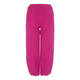 BEIGE LABEL CROPPED BUBBLE HEM PULL ON LINEN TROUSER FUCHSIA