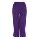 BEIGE LABEL WIDE LEG PULL ON LINEN TROUSER PURPLE