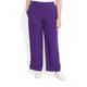 BEIGE LABEL WIDE LEG PULL ON LINEN TROUSER PURPLE