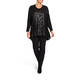 BEIGE LABEL SEQUIN EMBELLISHED TUNIC BLACK