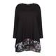 BEIGE LABEL TUNIC WITH PRINTED HEM PURPLE