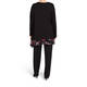 BEIGE LABEL TUNIC WITH PRINTED HEM RED