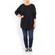 BEIGE LABEL LONG SCOOP NECK TUNIC BLACK