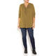 BEIGE LABEL OLIVE FLUID COWL NECK TUNIC