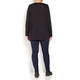 BEIGE LABEL BLACK FLUID COWL NECK TUNIC