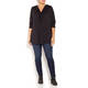 BEIGE LABEL BLACK FLUID COWL NECK TUNIC