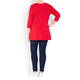 BEIGE LABEL RED ROUND NECK TUNIC
