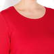 BEIGE LABEL RED ROUND NECK TUNIC