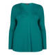 BEIGE LABEL STRETCH JERSEY V-NECK TUNIC TEAL