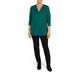 BEIGE LABEL STRETCH JERSEY V-NECK TUNIC TEAL