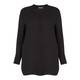 BEIGE BLACK TUNIC NOTCH COLLAR