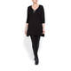 JEWEL EMBELLISHED STRETCH JERSEY TUNIC BLACK