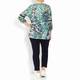 BEIGE SNAKESKIN PRINT TUNIC GREEN