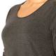 Beige flared long sleeve tunic - charcoal