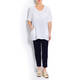BEIGE SCOOP NECK LINEN GAUZE TUNIC