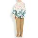 BEIGE LABEL FLORAL PRINT TUNIC