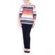 BEIGE LABEL MULTICOLORED STRIPE COTTON TUNIC