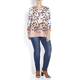 BEIGE label red circle print v-neck Tunic