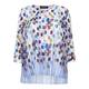 BEIGE Label blue circle print v-neck Tunic