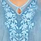 BEIGE label powder blue embroidered Tunic