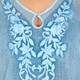 BEIGE label powder blue embroidered Tunic