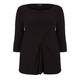 BEIGE LABEL KNOT FRONT BLACK TUNIC