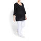 BEIGE LINEN TUNIC BLACK