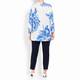 BEIGE V-NECK FLORAL TUNIC