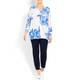 BEIGE V-NECK FLORAL TUNIC