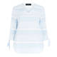 BEIGE LABEL PALE BLUE STRIPE TUNIC TIE CUFF