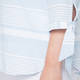 BEIGE LABEL PALE BLUE STRIPE TUNIC TIE CUFF