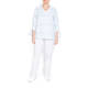 BEIGE LABEL PALE BLUE STRIPE TUNIC TIE CUFF