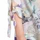 BEIGE PRINTED TIE CUFF TUNIC