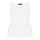 BEIGE LABEL ROUND NECK STRETCH JERSEY VEST WHITE