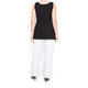 BEIGE LABEL LONG VEST SCOOP NECK BLACK