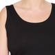 BEIGE LABEL LONG VEST SCOOP NECK BLACK