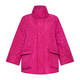 Beige Quilted Puffer Coat Fuchsia